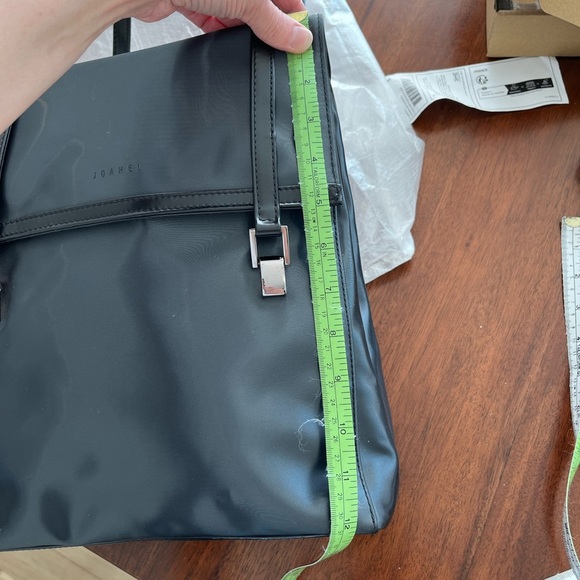 Vintage Joanel Black Textured PVC Tote Bag - Picture 11 of 11